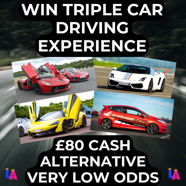 WIN RACE TRACK DRIVING EXPERIENCE or £80 Cash Alternative